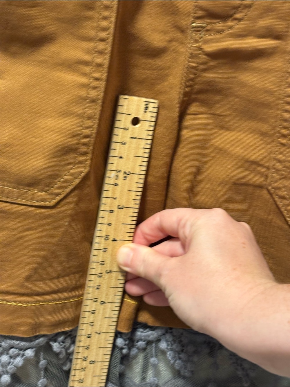 Carhartt Womens Canvas Short Overalls Tan Duck Carpenter Shortalls Size M. - Picture 4 of 5